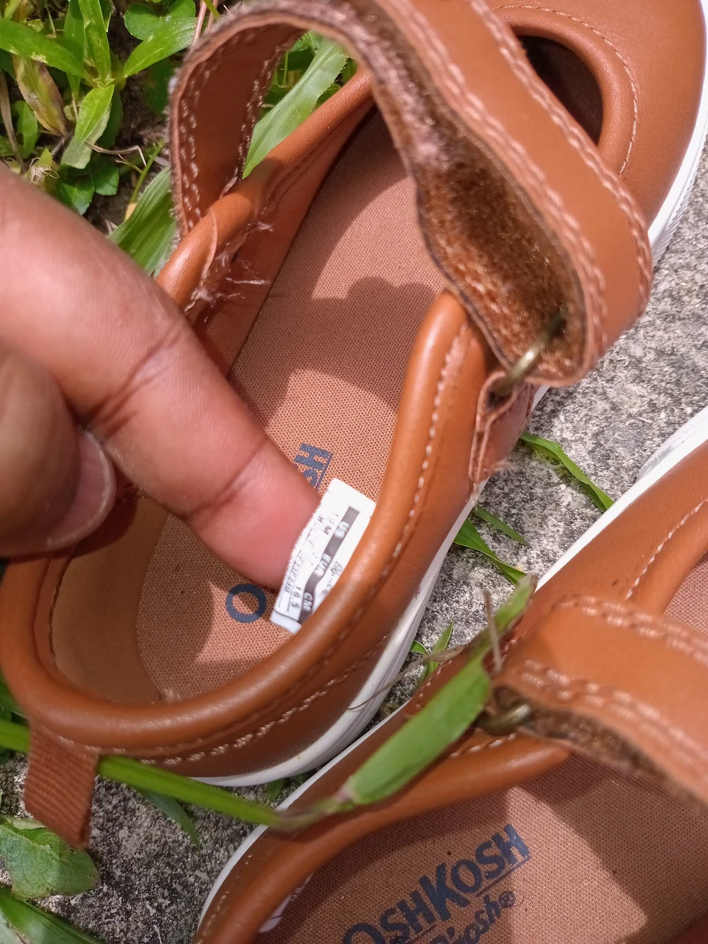 Girls Tan Moccasin Mary Jane Shoes with Flower Strap